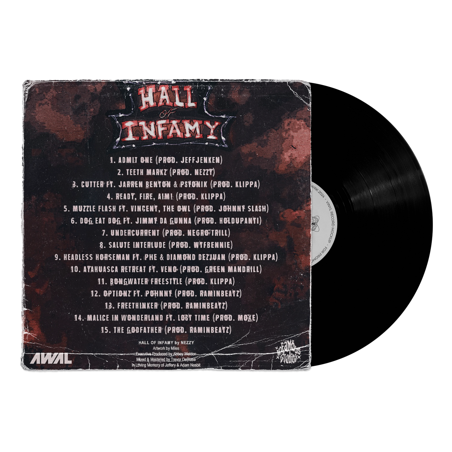 NEZZY - HALL OF INFAMY (12″ VINYL)